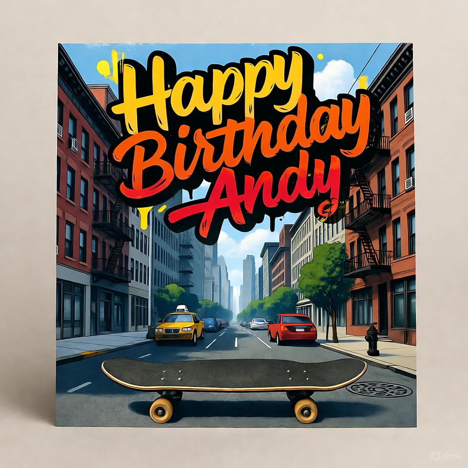 Grok Ai generated Birthday card