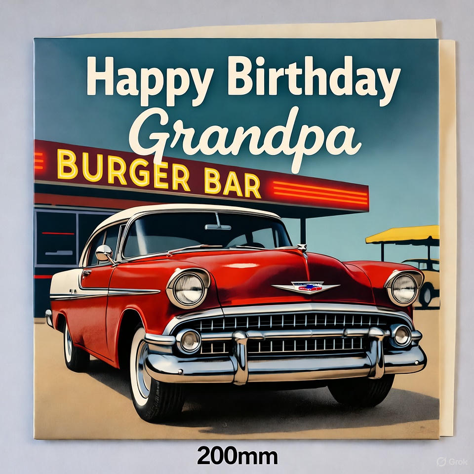 Grok Ai generated Birthday card