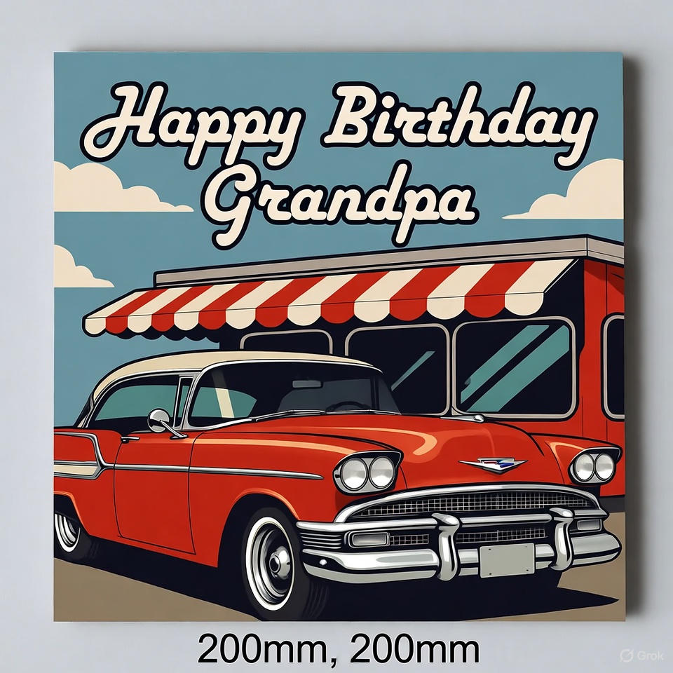 Grok Ai generated Birthday card