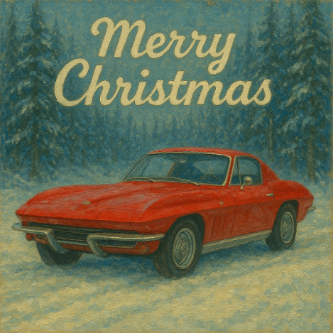 Christmas Card Chevrolet Corvette Chat GPT