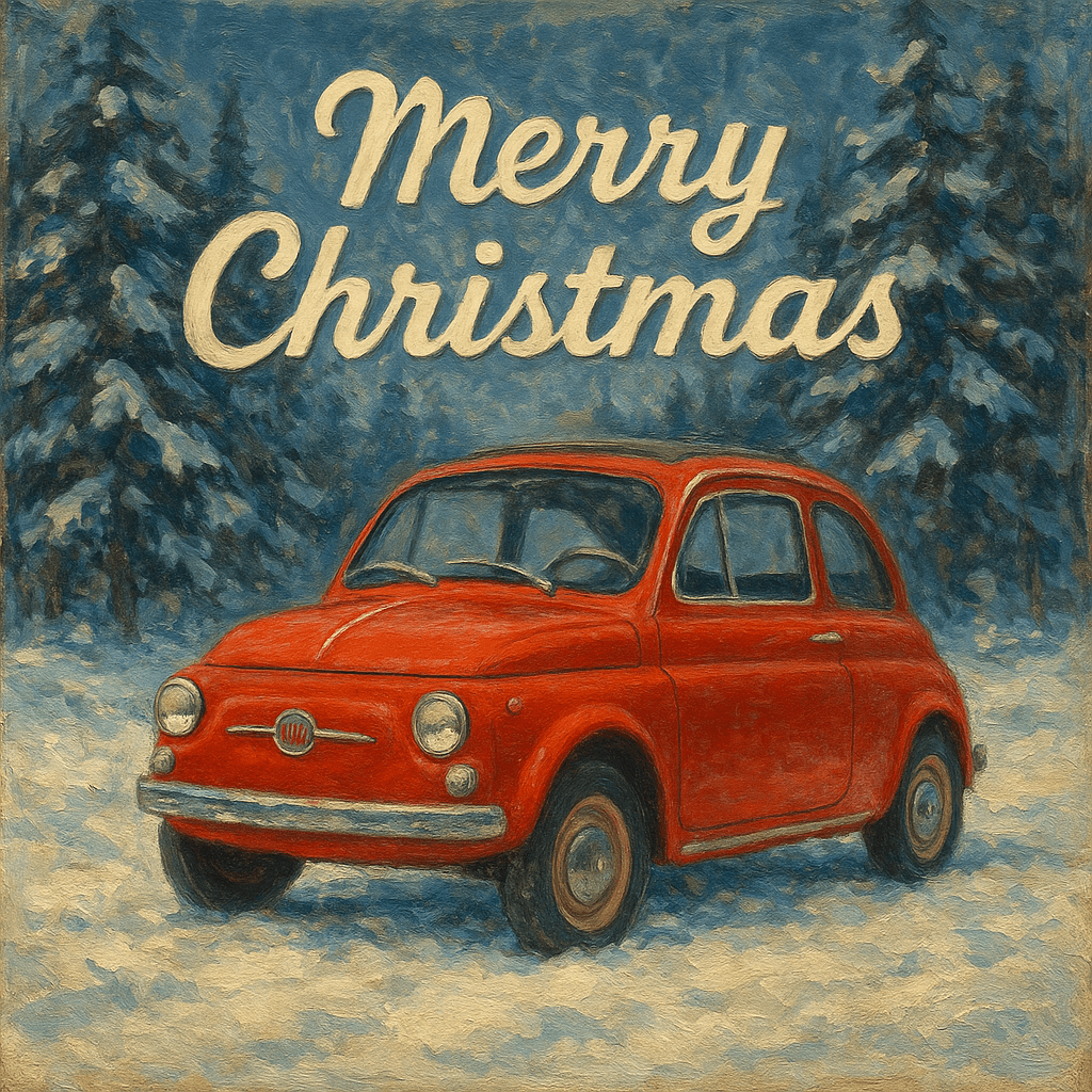 Christmas Card Fiat 500 Chat GPT